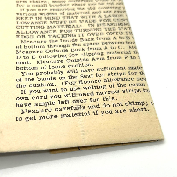 Alice Brooks Vintage Furniture Reupholstery Instructions #7460 - Picture 5 of 9